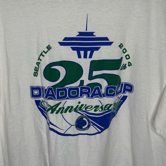 Y2K Diadora Seattle Soccer T Shirt Large - Picture 2 of 4